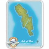 Insel Bute Karte Aufkleber (Vorderseite)