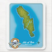 Insel Bute Karte Mousepad (Vorne)