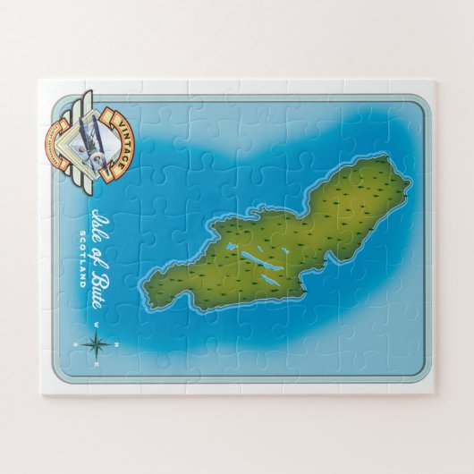 Insel Bute Karte Puzzle (Horizontal)