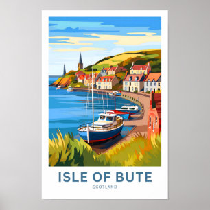 Insel Bute Scotland Travel Print Poster