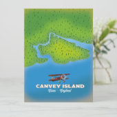 Insel Canvey, Essex Endland Karte (Stehend Vorderseite)