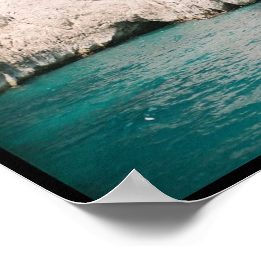 Insel Capri Blauer Grotto Poster (Ecke)