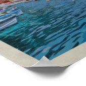 Insel Capri Italien Ausgefallene Vintage Reise Poster (Ecke)