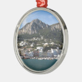 Insel Capri panoramische Seeansicht Ornament Aus Metall (Links)