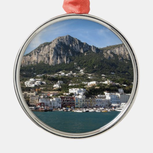 Insel Capri panoramische Seeansicht Ornament Aus Metall (Vorne)