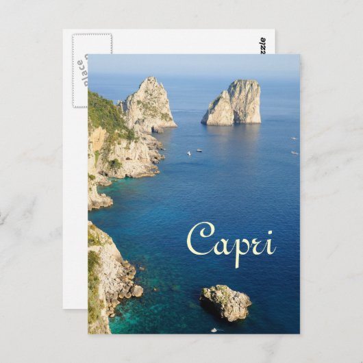 Insel Capri Postkarte (Vorne/Hinten)