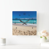 Insel Captiva, Florida Quadratische Wanduhr (Zuhause)