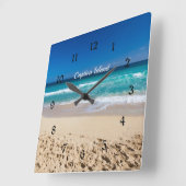 Insel Captiva, Florida Quadratische Wanduhr (Winkel)