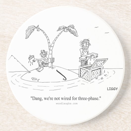 Insel-Cartoon-Untersetzer Untersetzer (Vorne)
