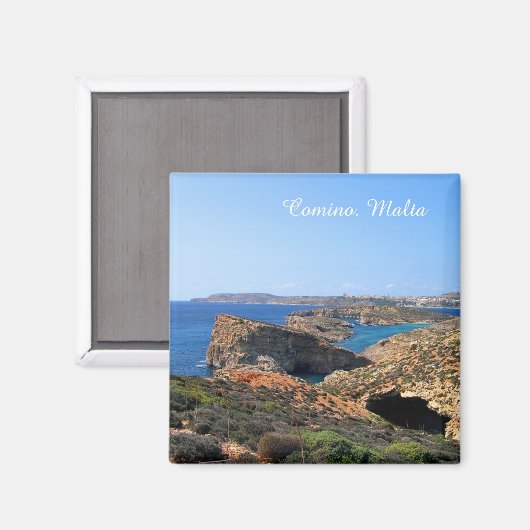 Insel Comino auf Malta Magnet (Vorderseite/Rückseite)
