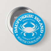 Insel Daufuskie (Krabbe) Button (Vorne & Hinten)