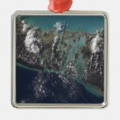 Insel der Bahamas-Andros 2 Silbernes Ornament (Vorne)
