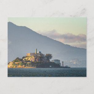Insel der Einsamkeit — Alcatraz im goldenen Licht Postkarte