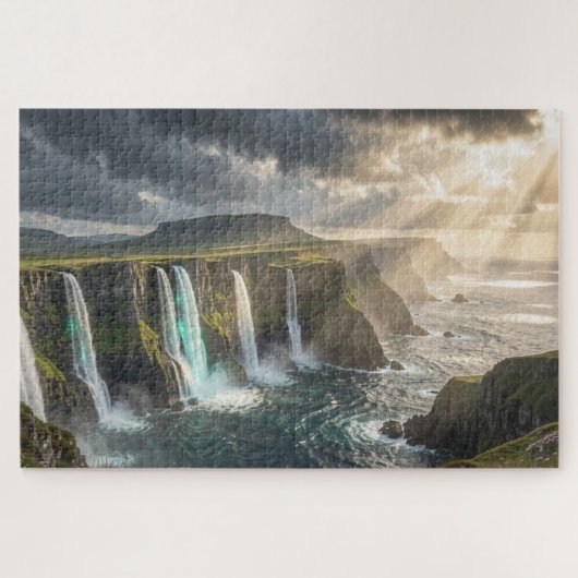 Insel der Legenden Küstenwasserfall Puzzle (Horizontal)