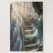 Insel der Legenden Küstenwasserfall Puzzle (Vertikal)