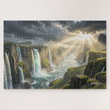 Insel der Legenden Küstenwasserfall Puzzle