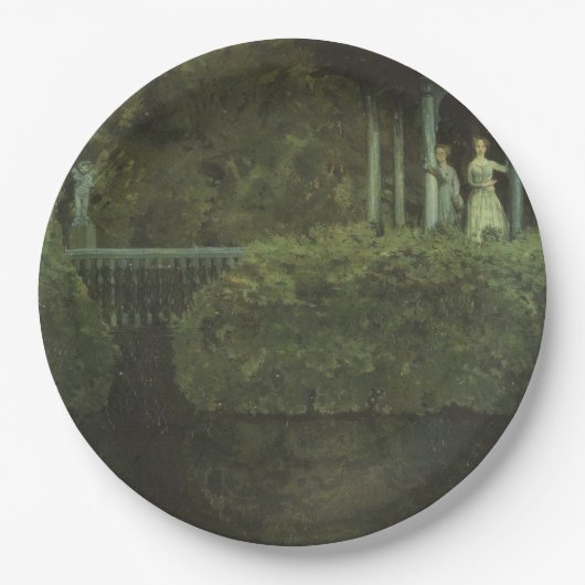 Insel der Liebe (von Konstantin Somov) Pappteller (Vorderseite)