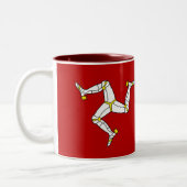 Insel der Mann-Flaggen-Tasse Zweifarbige Tasse (Links)