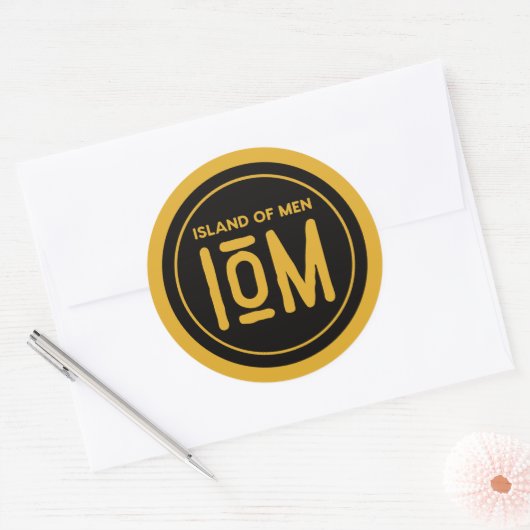 Insel der Männer - Runder Aufkleber (Umschlag)