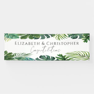 Insel der tropischen Blätter Hochzeit Banner