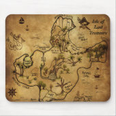 Insel der verlorenen Schatz-Karte Mousepad (Vorne)