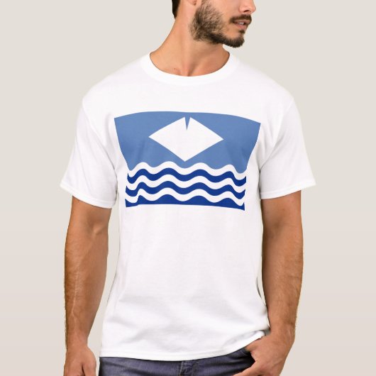 Insel der Wight-Flagge T-Shirt (Vorderseite)