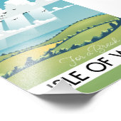 Insel des leichten Reiseplakats. Fotodruck (Ecke)