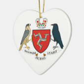 Insel des Mannemblems Keramik Ornament (Links)