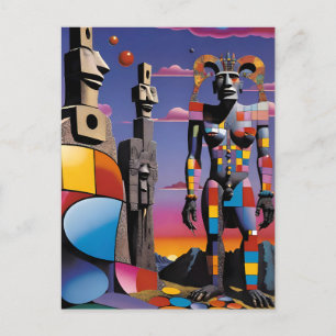 Insel des Osters Bunnyman - Ken Gage Art Postkarte