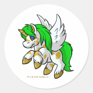 Insel, die Uni über Geheimnis-Insel fliegt Runder Aufkleber