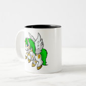 Insel, die Uni über Geheimnis-Insel fliegt Zweifarbige Tasse (Vorderseite Links)