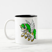 Insel, die Uni über Geheimnis-Insel fliegt Zweifarbige Tasse (Links)