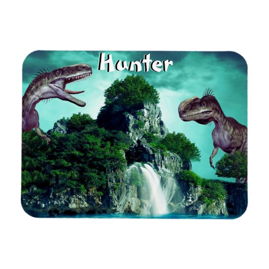 Insel Dinosaur Magnet (Horizontal)