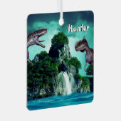 Insel Dinosaur Ornament Aus Metall (Vorderseite Rechts)