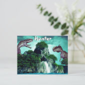 Insel Dinosaur Postkarte (Stehend Vorderseite)