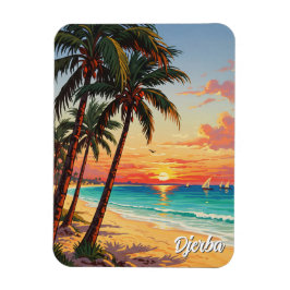 Insel Djerba Tunesien Postkarte Magnet