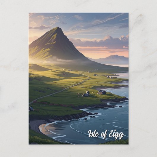 Insel Eigg, Schottland Reise Postkarte (Vorderseite)
