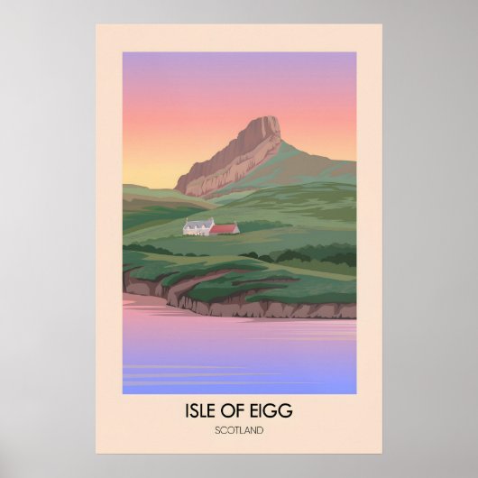 Insel Eigg Schottland Reiseplakat Poster (Vorne)