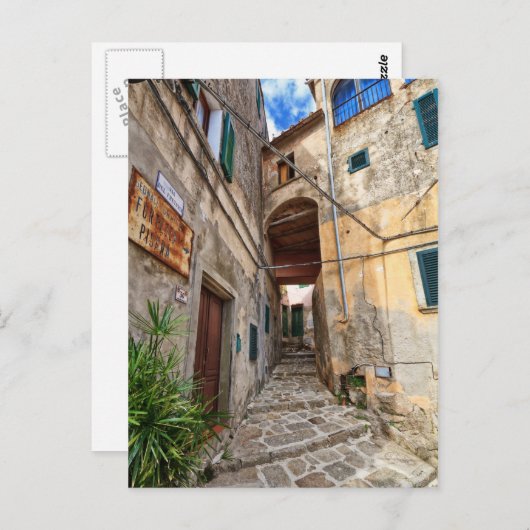 Insel Elba - Altstadt von Marciana Postkarte (Vorne/Hinten)