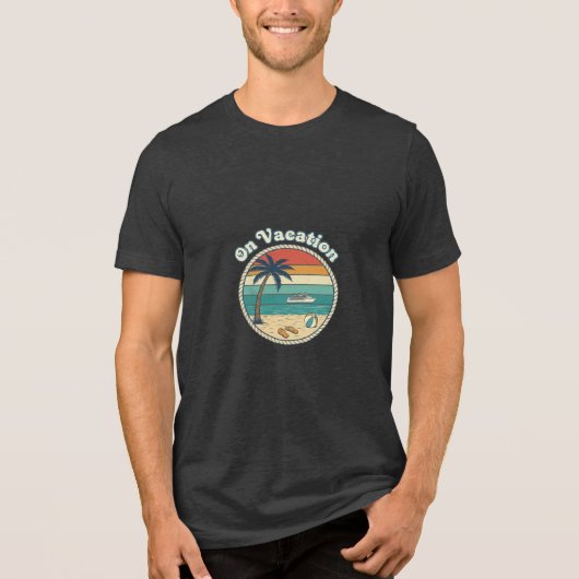 Insel Entweg Kreuzfahrt Urlaub Retro Grafik Tri-Blend Shirt (Vorderseite)