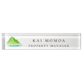 Insel-Entweichen-Logo Namensplakette (Vorderseite)