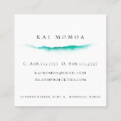 Insel-Entweichen Quadratische Visitenkarte (Rückseite)