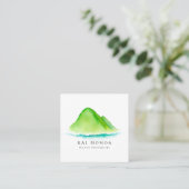 Insel-Entweichen Quadratische Visitenkarte (Stehend Vorderseite)