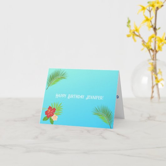 Insel Escape individuelle Begrüßung Karte (Gelbe Blume)