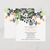 Insel Floral Blume Brauereidusche Einladung (Vorne/Hinten)