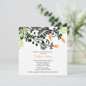 Insel Floral Blume Brauereidusche Einladung (Stehend Vorderseite)