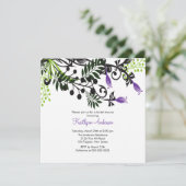 Insel Floral Blume Brauereidusche Einladung (Stehend Vorderseite)