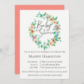 Insel Floral Botanische Babydusche Einladung (Vorne/Hinten)