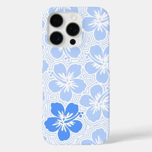 Insel Floral Hawaiianischer Hibiskus Pinstripe Sky Case-Mate iPhone Hülle (Rückseite)