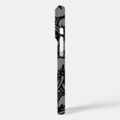 Insel Floral Hawaiianischer Hibiskus Pinstriped Gr Case-Mate iPhone Hülle (Rückseite / Links)